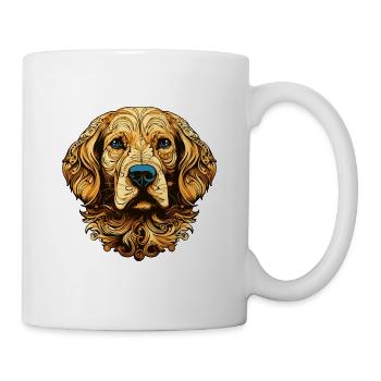 Golden Retriever Dog Head Animal - Mug - white - Right