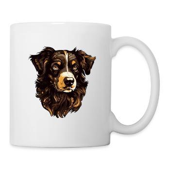 Border Collie chien tête Animal - Mug blanc - blanc - Droite