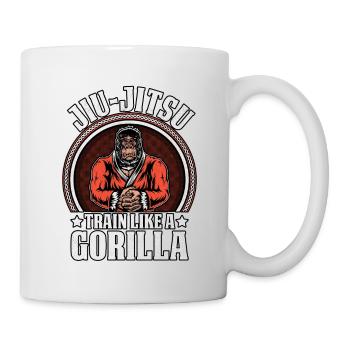 Jiu-Jitsu train like a Gorilla - Mug - white - Right