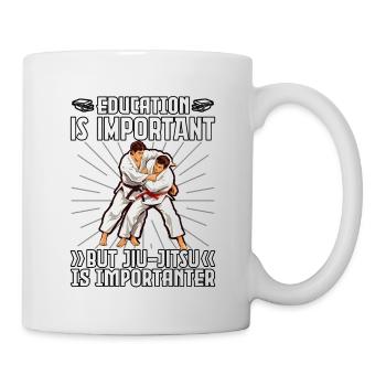 L’éducation est importante, mais le Jiu-Jitsu est important - Mug blanc - blanc - Droite