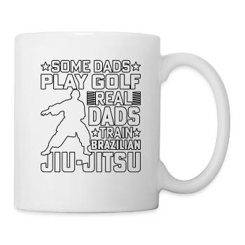 Certains papas jouent au golf Les vrais papas s’entraînent au jiu-jitsu - Mug blanc - blanc - Droite