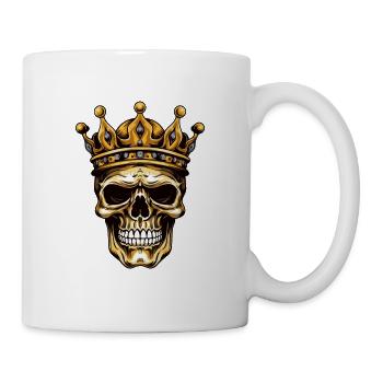 Couronne de crâne de roi - Mug blanc - blanc - Droite
