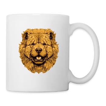 Tête de chien Chow Chow - Mug blanc - blanc - Droite