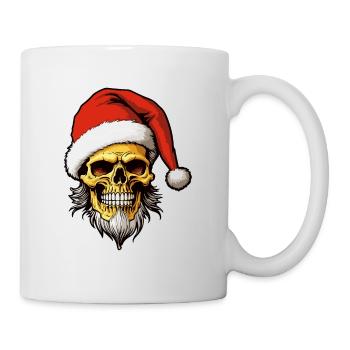Weihnachtsmann Totenkopf Weihnachten - Tasse - Weiß - Rechts