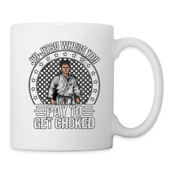 Jiu-Jitsu où vous payez pour vous étouffer - Mug blanc - blanc - Droite