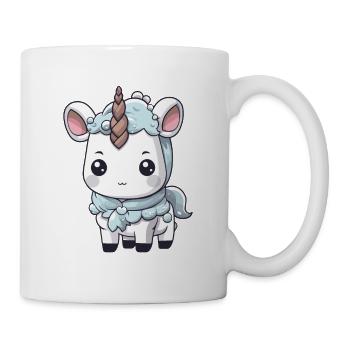 Bande dessinée d’hiver licorne - Mug blanc - blanc - Droite