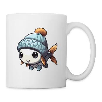 Fisch Winter Comic - Tasse - Weiß - Rechts
