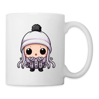 Octopus Bande dessinée de poulpe d’hiver - Mug blanc - blanc - Droite