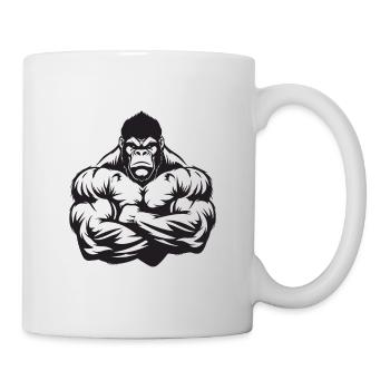Gorilla Muscles Workout Gym - Mug - white - Right