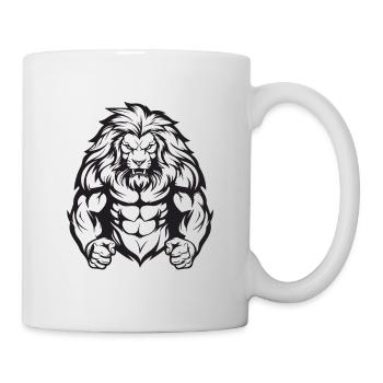 Gymnase d’entraînement Lion Muscles - Mug blanc - blanc - Droite