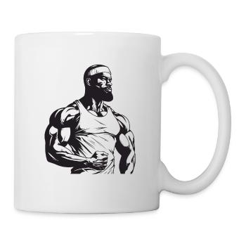 Homme Muscles Musculation - Mug blanc - blanc - Droite