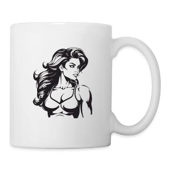 Woman Muscles Workout Gym - Mug - white - Right