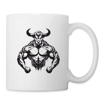Bull Bull Musculation Muscles - Mug blanc - blanc - Droite