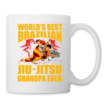 World's best Brazilian Jiu-Jitsu Grandpa ever - Tasse - Weiß - Rechts