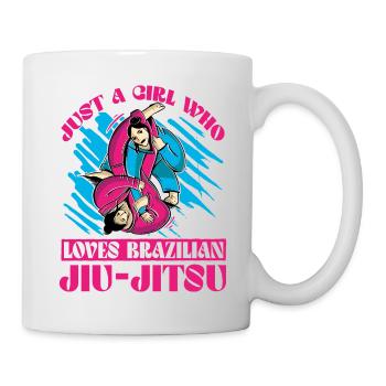 Juste une fille qui aimeJiu-jitsu brésilien - Mug blanc - blanc - Droite