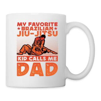 Mon enfant de jiu-jitsu brésilien préféré m’appelle papa - Mug blanc - blanc - Droite