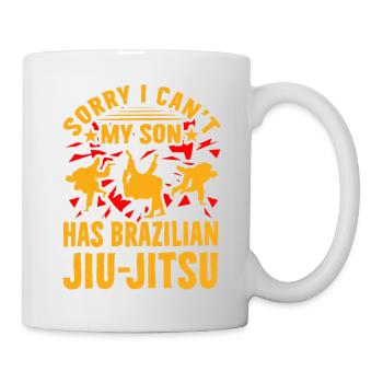 Sorry I can't my son has Brazilian Jiu-Jitsu - Mug - white - Right
