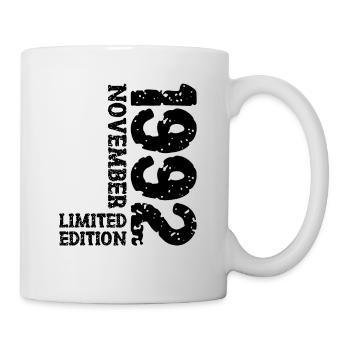 1992 November Limited Edition 31. Geburtstag Deko - Tasse - Weiß - Rechts