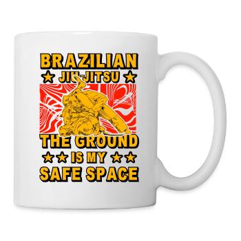 Brazilian Jiu-Jitsu the ground is my safe space - Tasse - Weiß - Rechts
