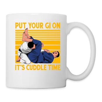 Le Jiu-Jitsu Brésilien met votre Gi en temps de câlins - Mug blanc - blanc - Droite