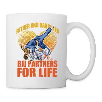 Père et fille BJJ Partenaires pour la vie - Mug blanc - blanc - Droite