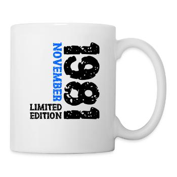 1981 November Limited Edition 42. Geburtstag Deko - Tasse - Weiß - Rechts