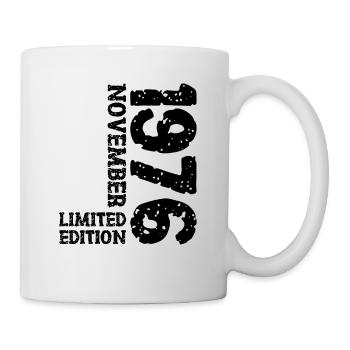 1976 November Limited Edition 47. Geburtstag Deko - Tasse - Weiß - Rechts