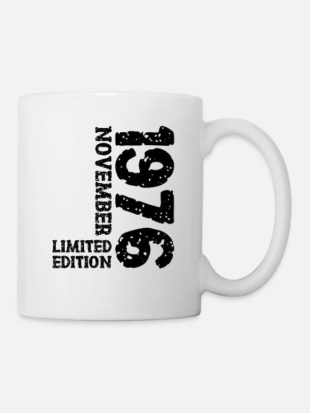 1976 November Limited Edition 47. Geburtstag Deko - Tasse - Weiß