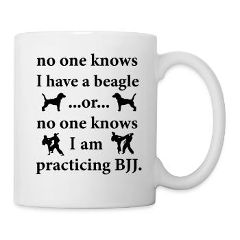 Beagle Jiu-Jitsu Brésilien Dicton Drôle - Mug blanc - blanc - Droite