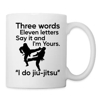 Je fais du Jiu-Jitsu - Mug blanc - blanc - Droite