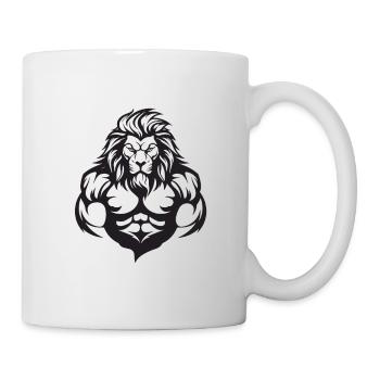 Gymnase d’entraînement Lion Muscles - Mug blanc - blanc - Droite