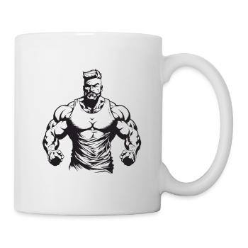 Bodybuilder Muscles Workout Gym - Mug blanc - blanc - Droite