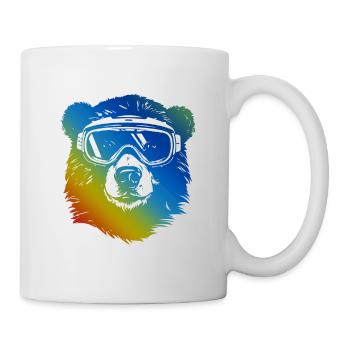 Ski Bär Bunt - Tasse - Weiß - Rechts