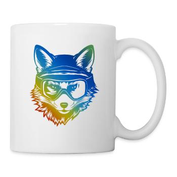 Fuchs Ski Brille Bunt - Tasse - Weiß - Rechts