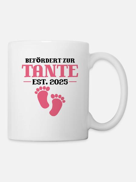 Befördert zur Tante 2025 - Tasse - Weiß