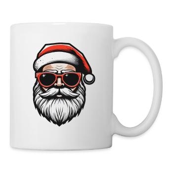 Santa Claus Portrait Cool Santa Head - Mug - white - Right