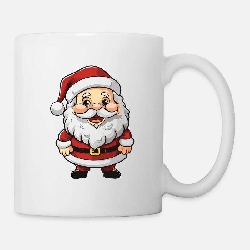 Weihnachtsmann Comic Illustration - Tasse - Weiß