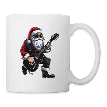 Weihnachtsmann Gitarre Santa Konzert Metal - Tasse - Weiß - Rechts