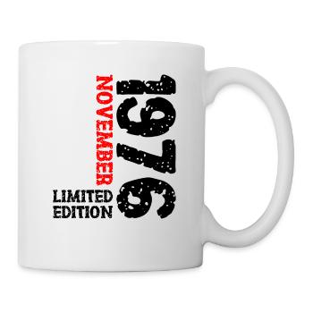1976 November Limited Edition 47. Geburtstag Deko - Tasse - Weiß - Rechts
