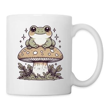 Cottagecore Aesthetic Mushroom Frog - Mug - white - Right