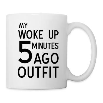Mon réveil il y a 5 minutes Tenue - Mug blanc - blanc - Droite