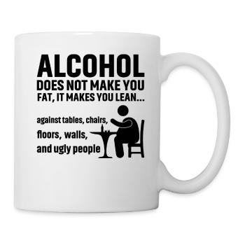 L’alcool ne fait pas grossir - Mug blanc - blanc - Droite