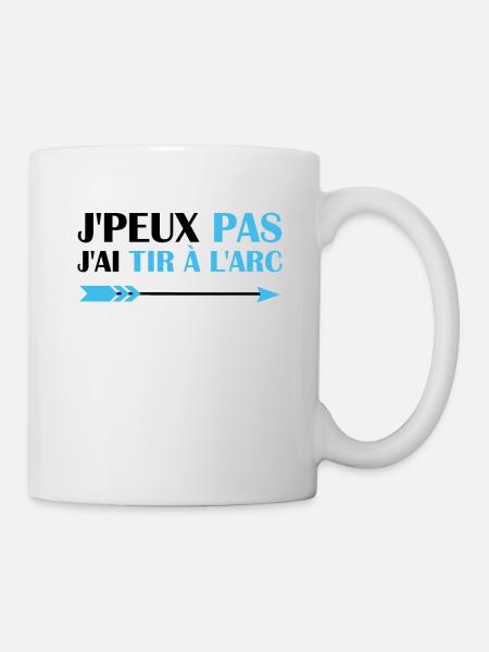 Je peux pas j'ai Tire à L'arc - Mug blanc - blanc