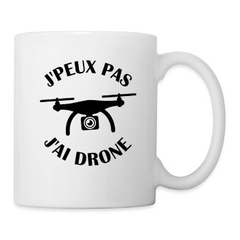 J peux pas j ai Drone - Mug blanc - blanc - Droite