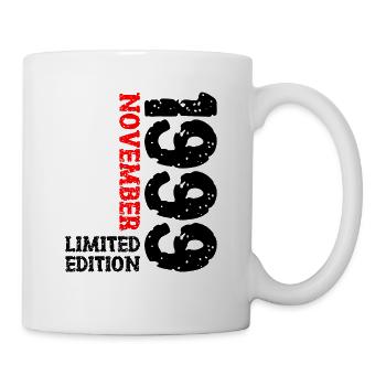 1999 November Limited Edition 24. Geburtstag Deko - Tasse - Weiß - Rechts