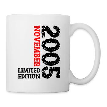 2005 November Limited Edition 18. Geburtstag Deko - Tasse - Weiß - Rechts