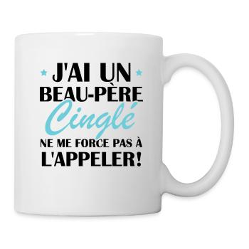 Beau-père cinglé - Mug blanc - blanc - Droite