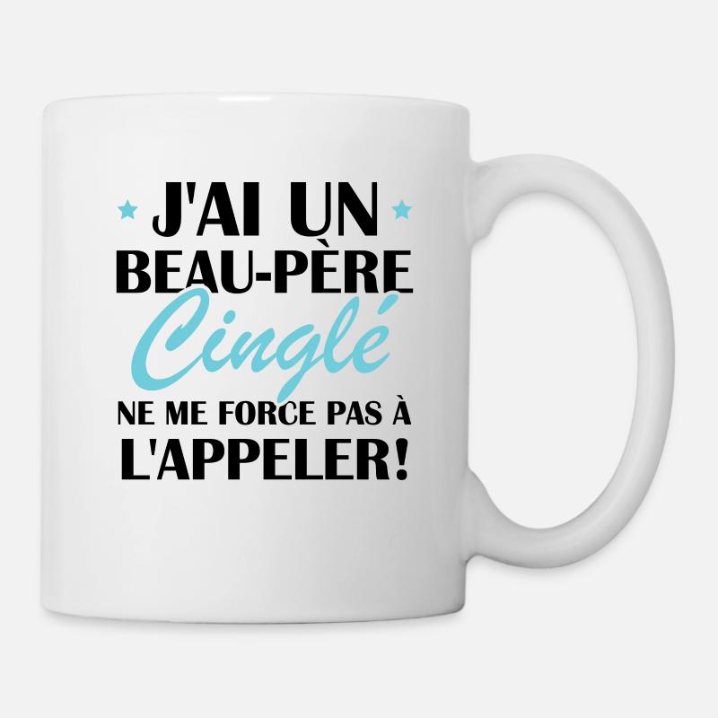 Beau-père cinglé - Mug blanc - blanc