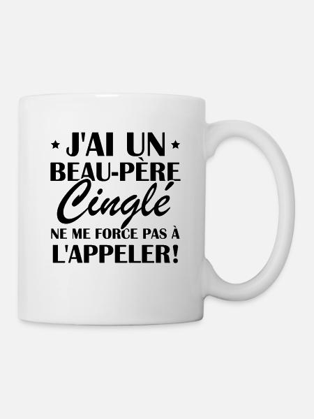 Beau-père cinglé - Mug blanc - blanc