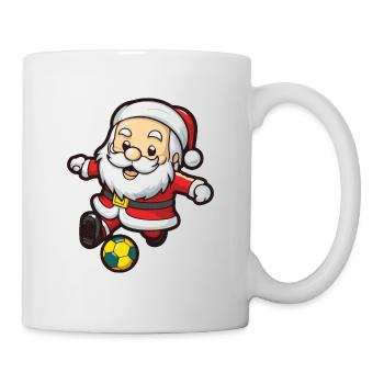 Père Noël Football Bande dessinée Noël - Mug blanc - blanc - Droite